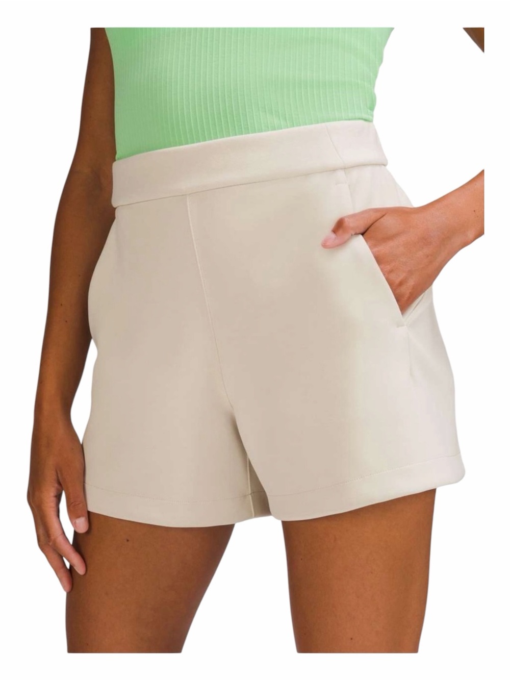 Lululemon Softstreme Relaxed Short 4” white opal Light Beige Women's Shorts 14